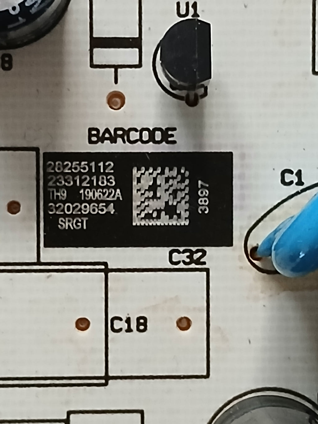 Carte d'alimentation réfrigérateur SHARP SJ-L2300E01X